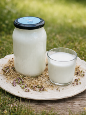 Świeże ekologiczne mleko kozie