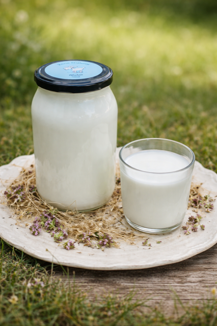 Świeże ekologiczne mleko kozie
